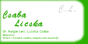 csaba licska business card